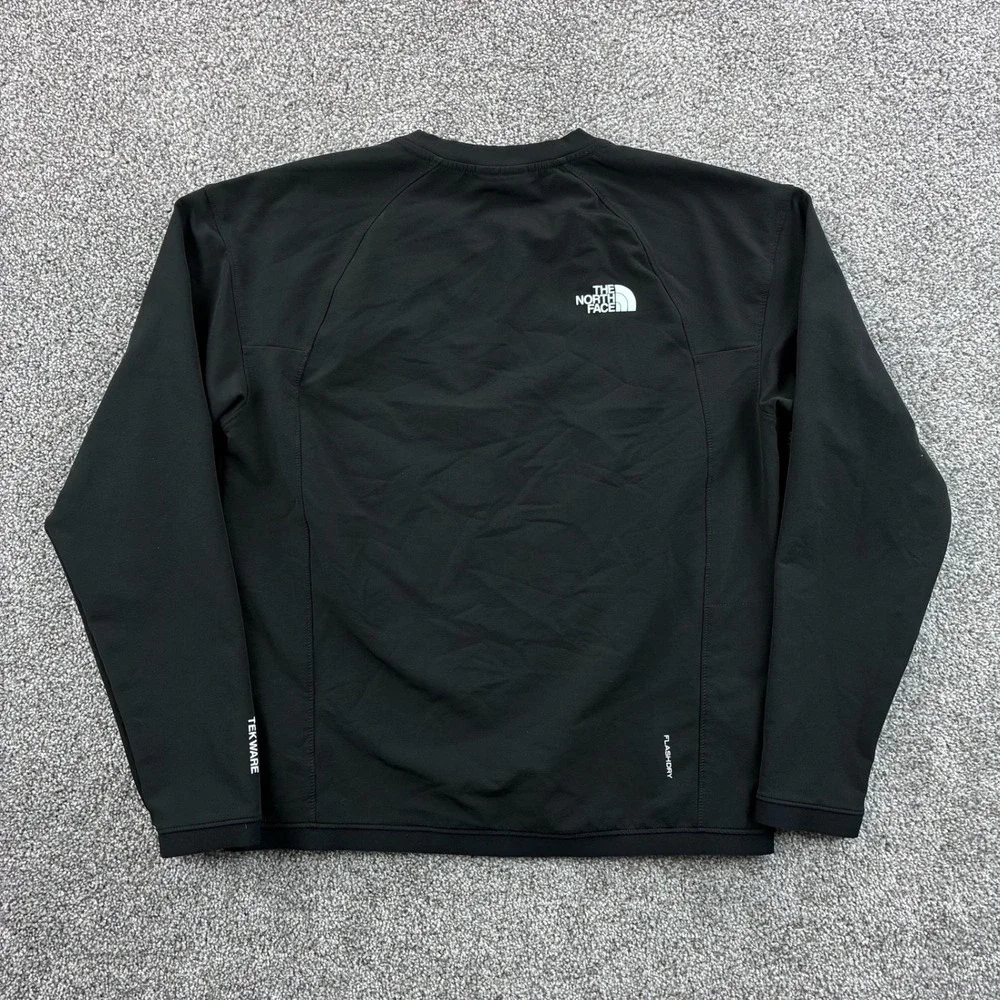 The North Face Tekware Crew Sweatshirt Mens M Black Pullover FlashDry NF0A7V82